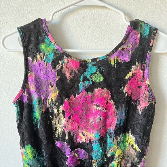 Bailey Blue Black Floral Lace Tea Dress - Picture 3 of 8